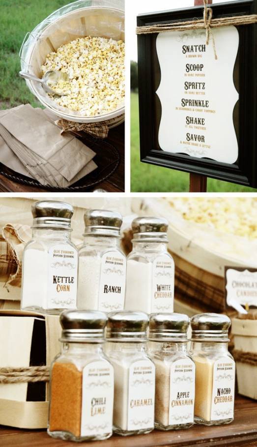 Wedding Popcorn Bar Idea: Inexpensive and Impressive