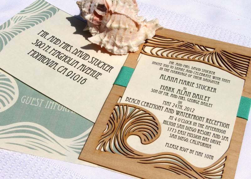 Cute Beach Wedding Invitation Ideas