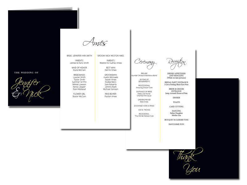 Thinking Outside the Rectangle: Unique Wedding Program Designs by BasicInvite