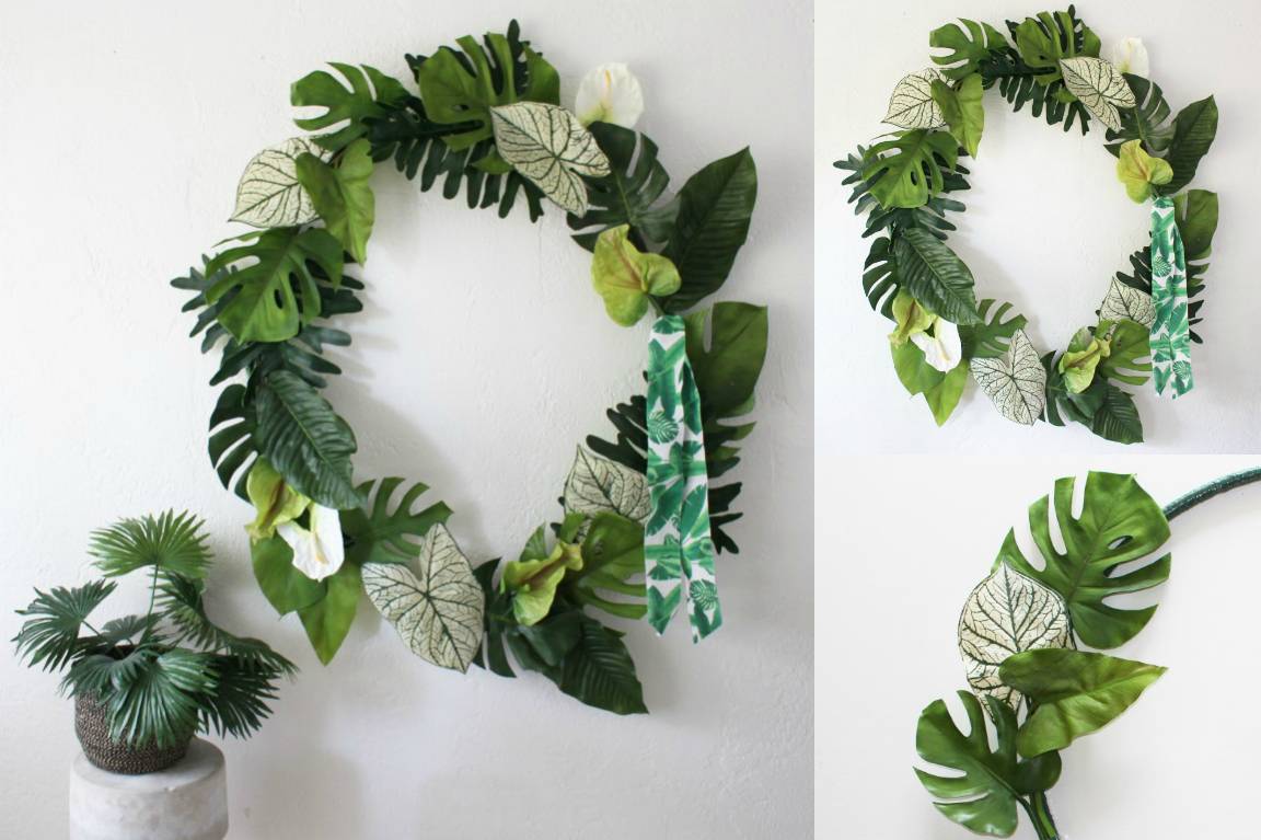 DIY Tropical Wreath Tutorial