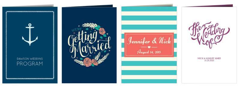 Thinking Outside the Rectangle: Unique Wedding Program Designs by BasicInvite