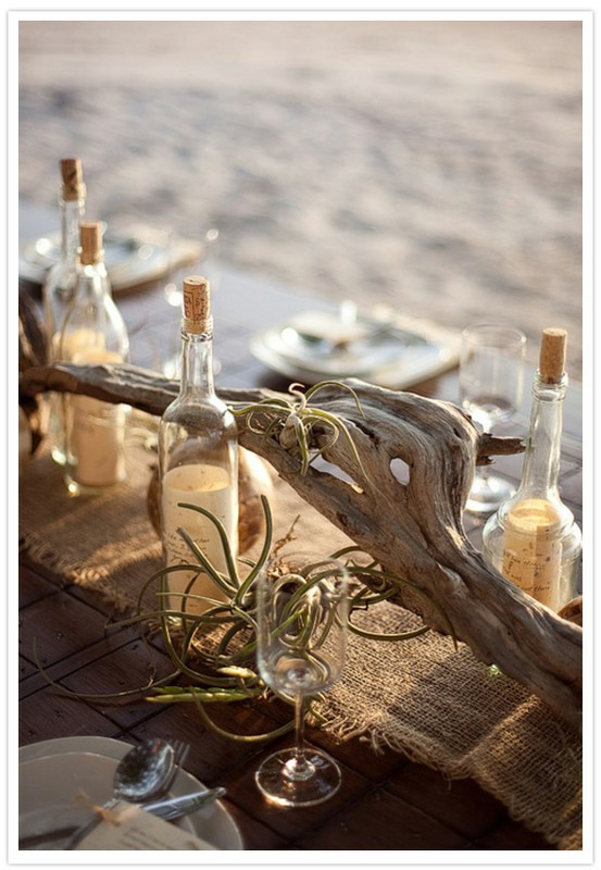 Beach Wedding Tabletop Décor Ideas