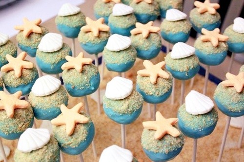 Beach Theme Cake Pops