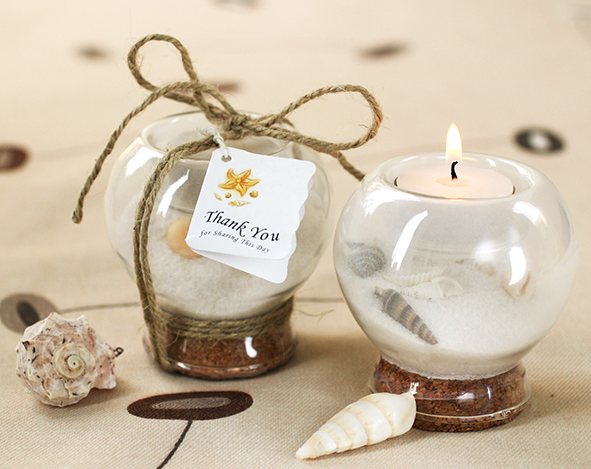 Sand and Shell Tealight Holder