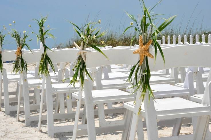 Beach Wedding Chair Decor