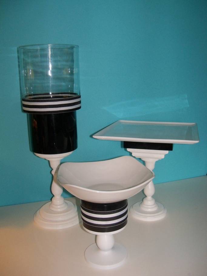 DIY Candy Buffet Jars on Pedestals