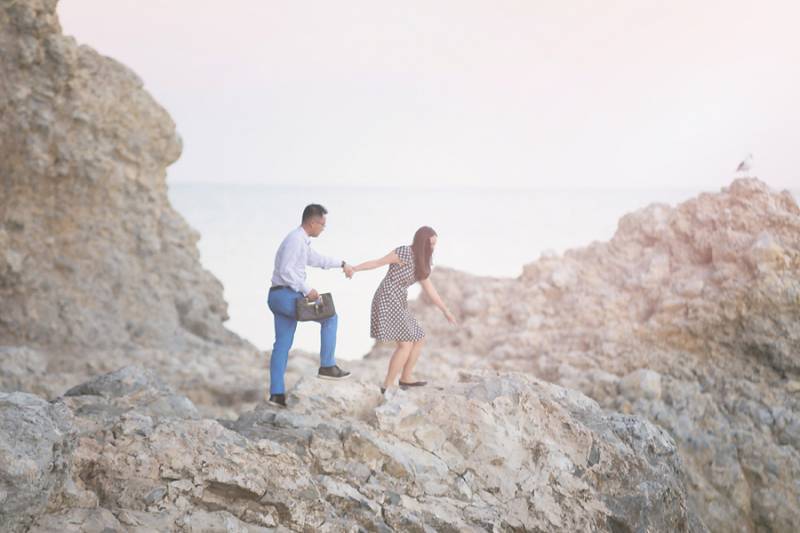 Sweet Proposal over Rock Formations