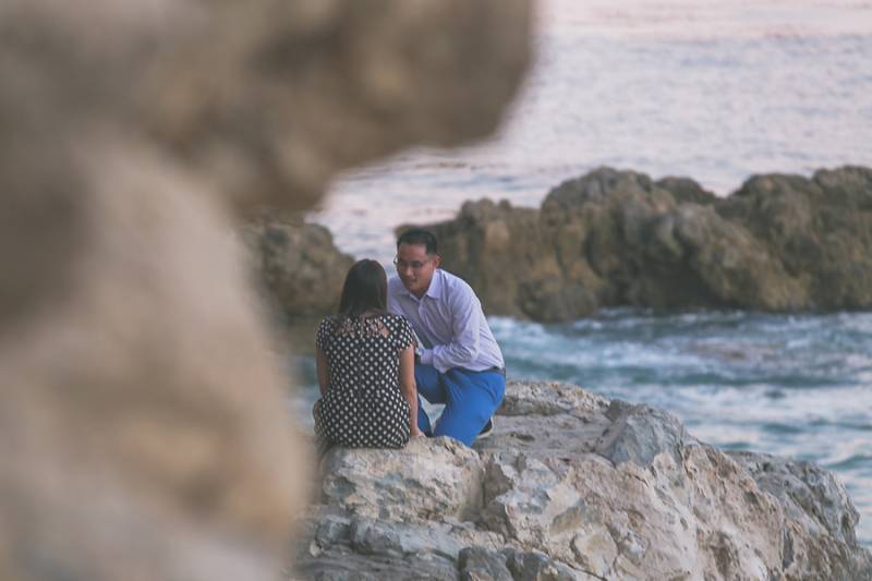 Sweet Proposal over Rock Formations