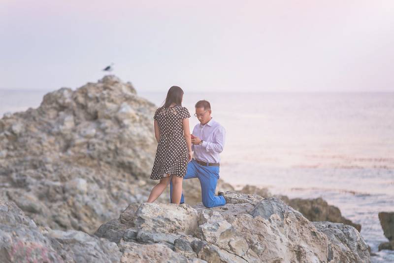 Sweet Proposal over Rock Formations