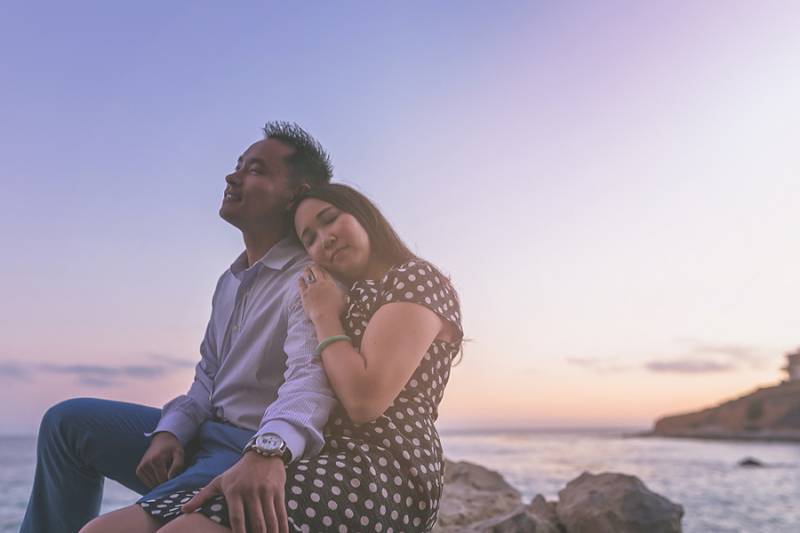 Sweet Proposal over Rock Formations