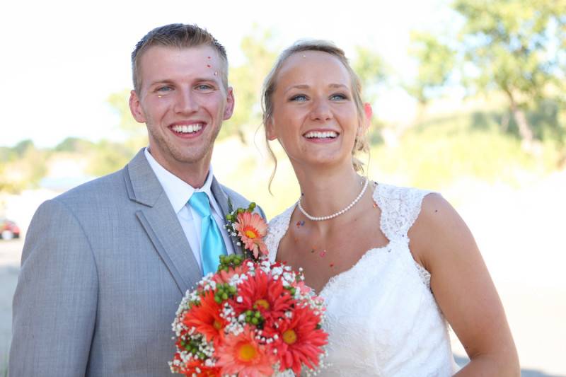 Quirky Coral Wedding