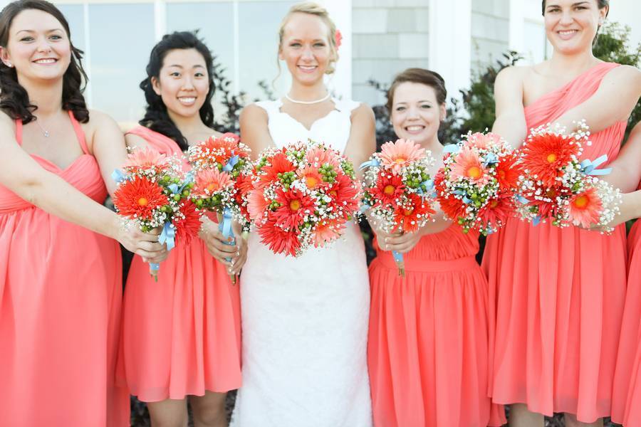 Quirky Coral Wedding