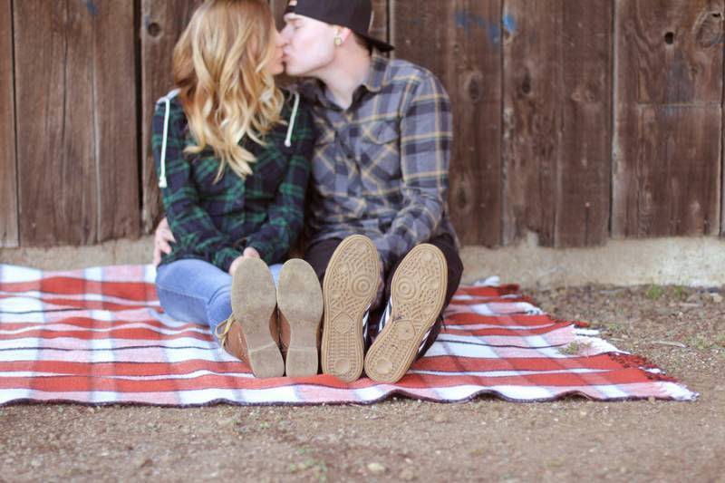 Beach and Barn Engagement