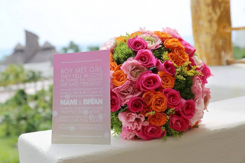 Stunning and Vibrant Beach Wedding in Mexico