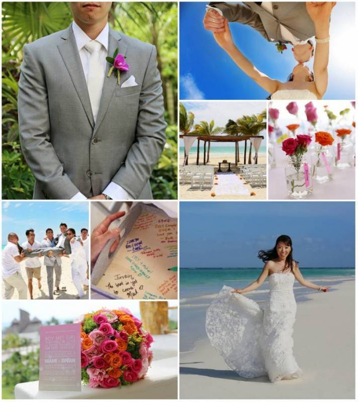 Stunning and Vibrant Beach Wedding in Mexico