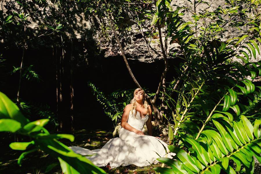 Cenote and Beach Trash the Dress