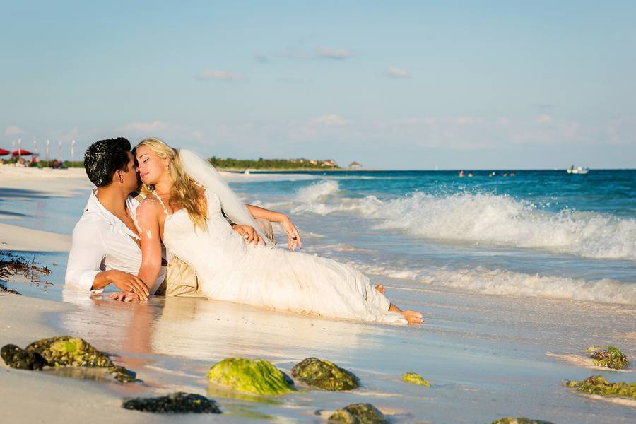 Cenote and Beach Trash the Dress