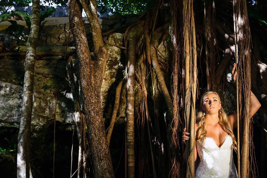 Cenote and Beach Trash the Dress