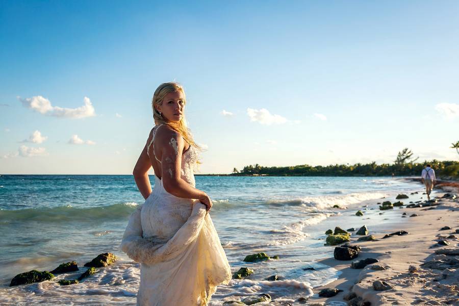 Cenote and Beach Trash the Dress