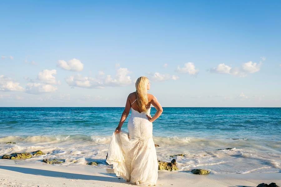 Cenote and Beach Trash the Dress