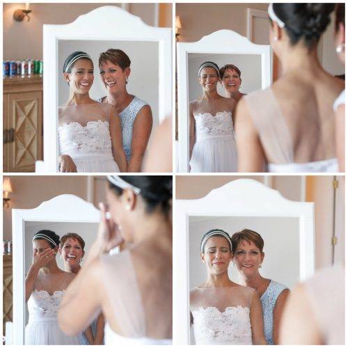 the brides face