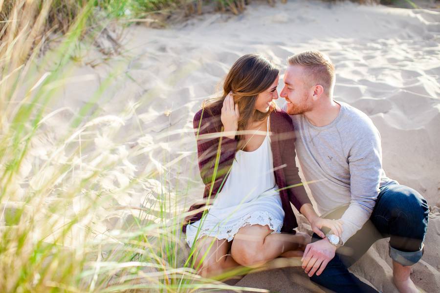 Beach Lighthouse Engagement Session