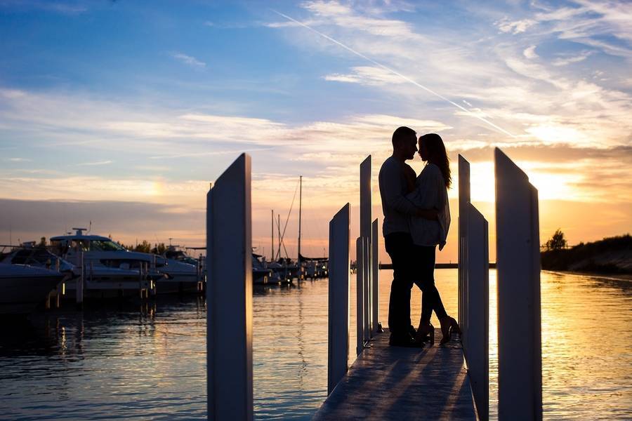 Beach Lighthouse Engagement Session