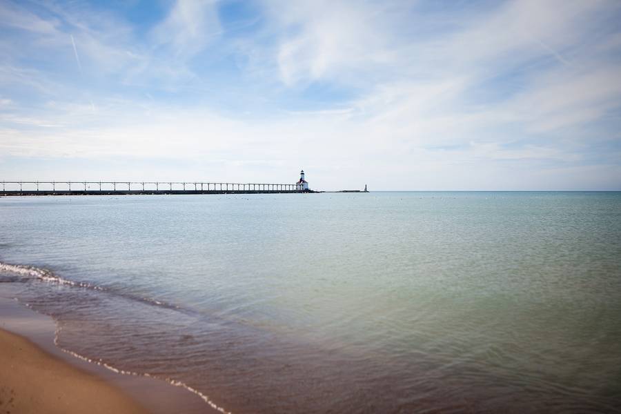 Beach Lighthouse Engagement Session