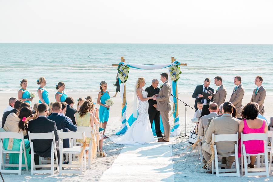 Enchanting Blue and Green Beach Wedding