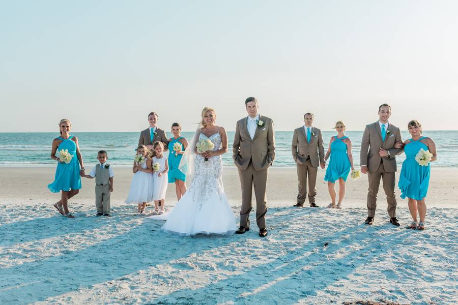 Enchanting Blue and Green Beach Wedding