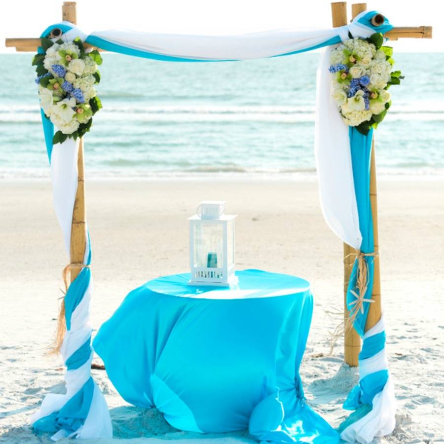 Enchanting Blue and Green Beach Wedding