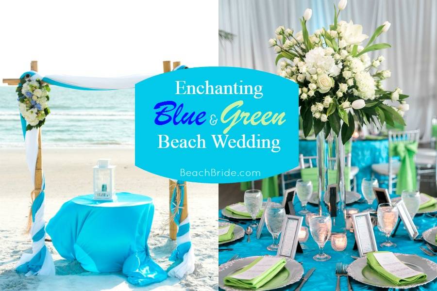 Enchanting Blue and Green Beach Wedding