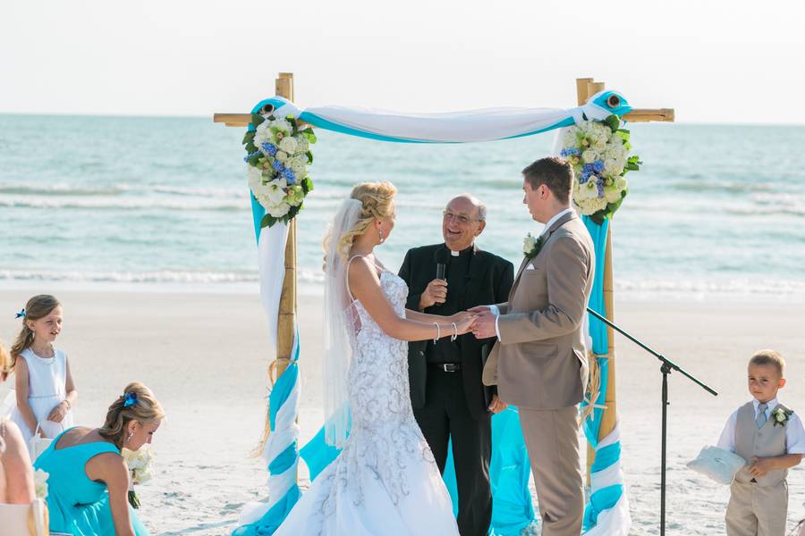 Enchanting Blue and Green Beach Wedding