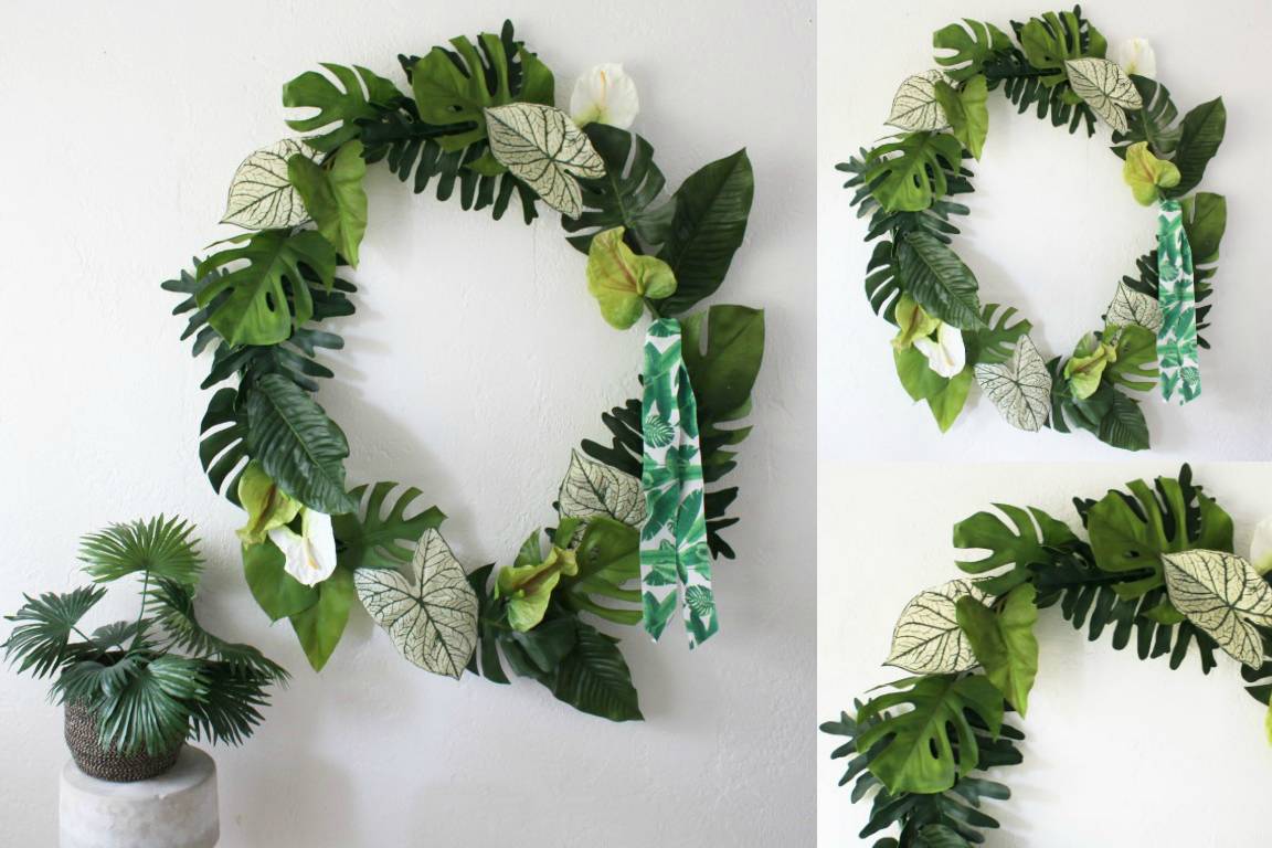 DIY Tropical Wreath Tutorial