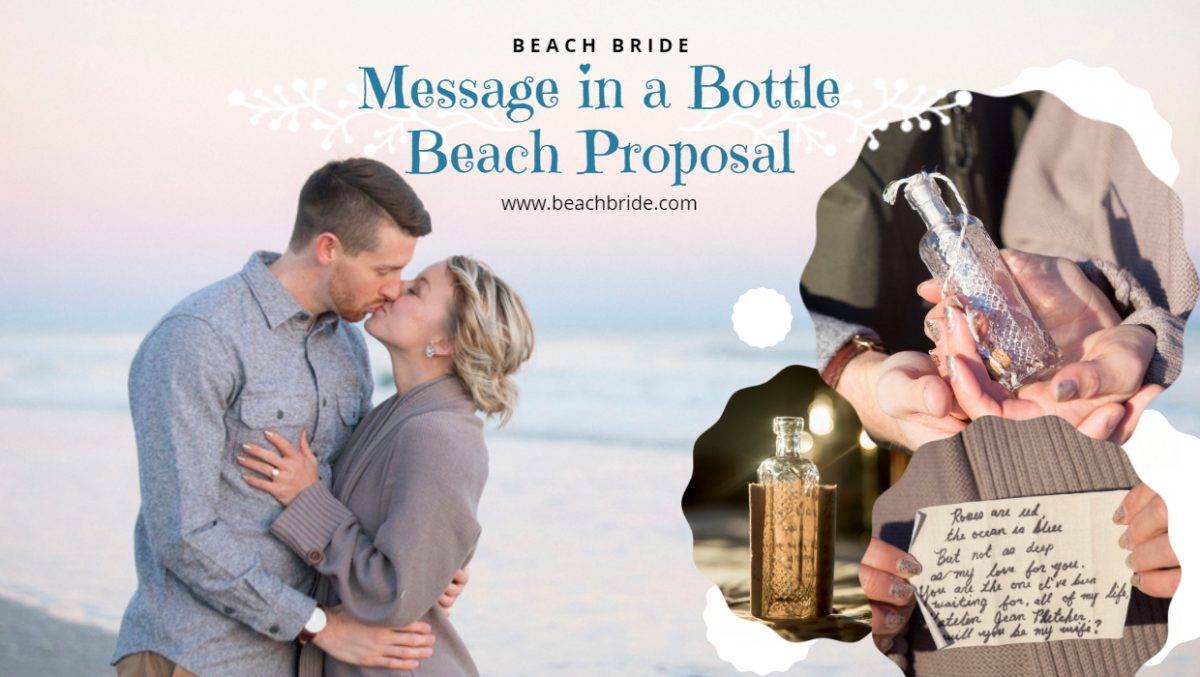 Message in a Bottle Beach Proposal