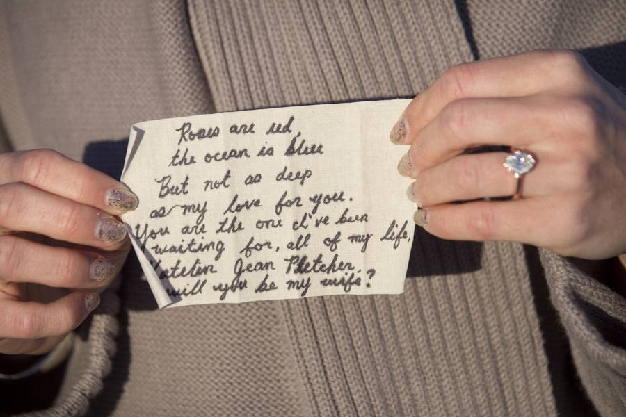 Message in a Bottle Beach Proposal