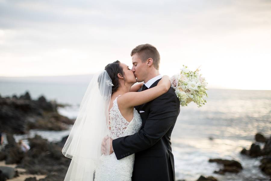 Beatiful White Orchid Beach House Wedding