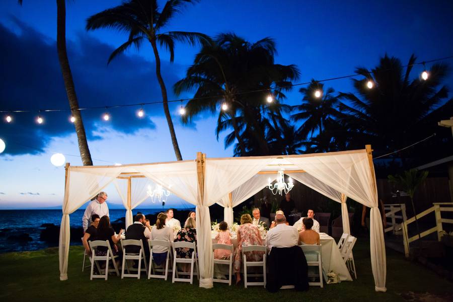 Beatiful White Orchid Beach House Wedding