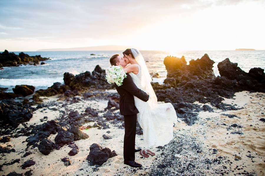 Beatiful White Orchid Beach House Wedding