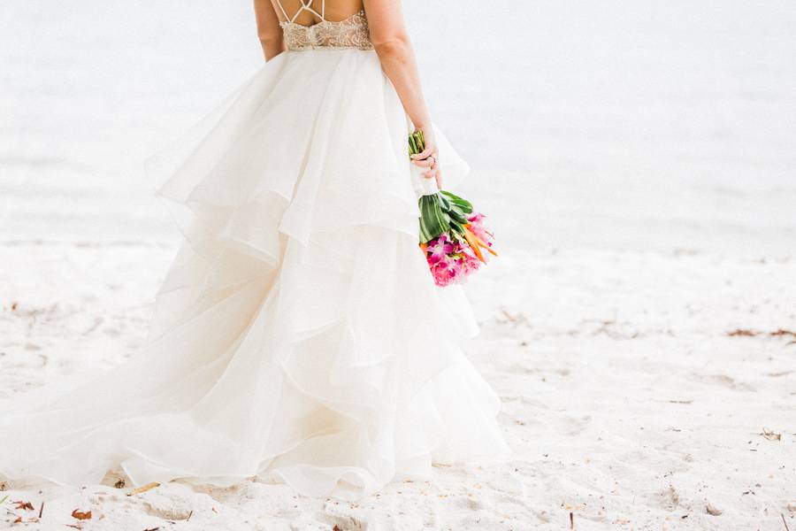 Tropical Beach Cottage Wedding