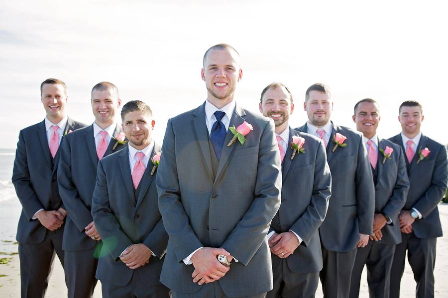 Pink and Navy Nautical Beach Wedding