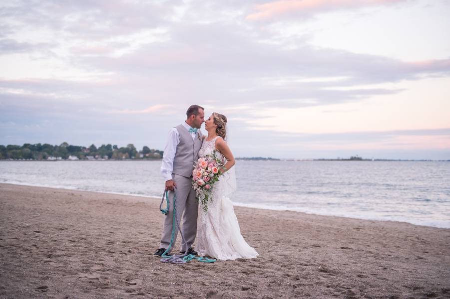 Colorful Connecticut Beach Wedding