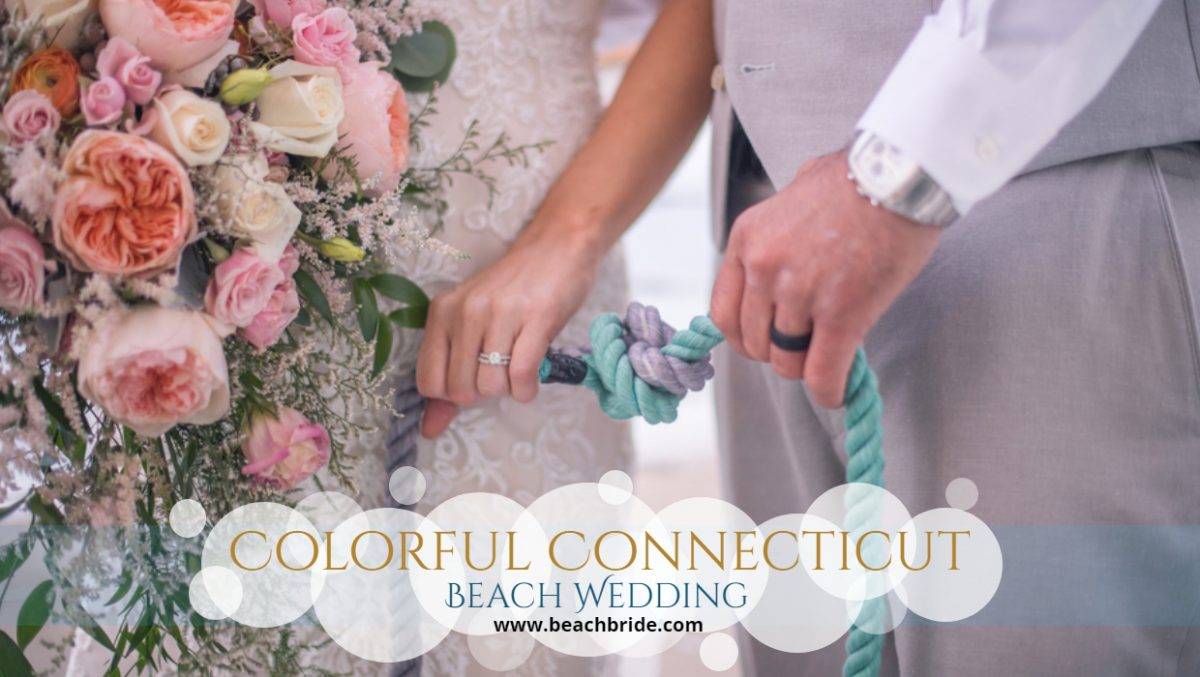 Colorful Connecticut Beach Wedding