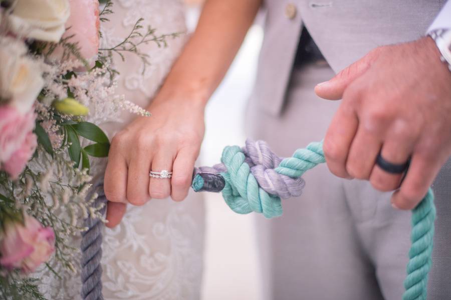 Colorful Connecticut Beach Wedding