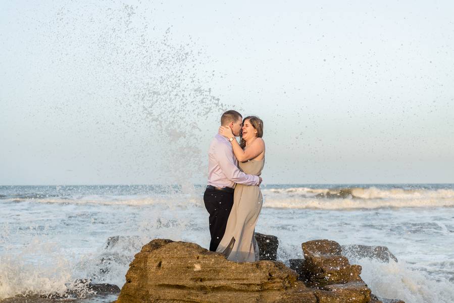 Palm Coast Garden Beach Engagement Session