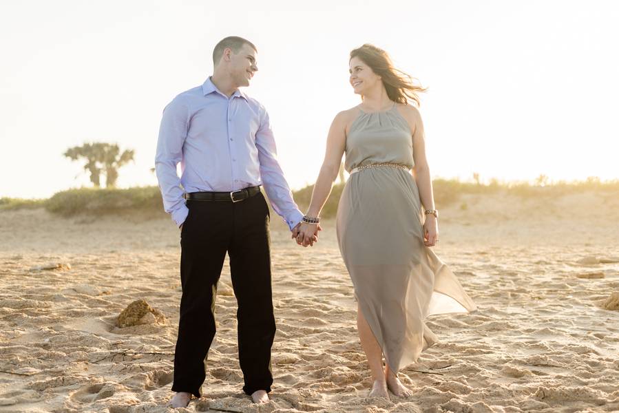 Palm Coast Garden Beach Engagement Session