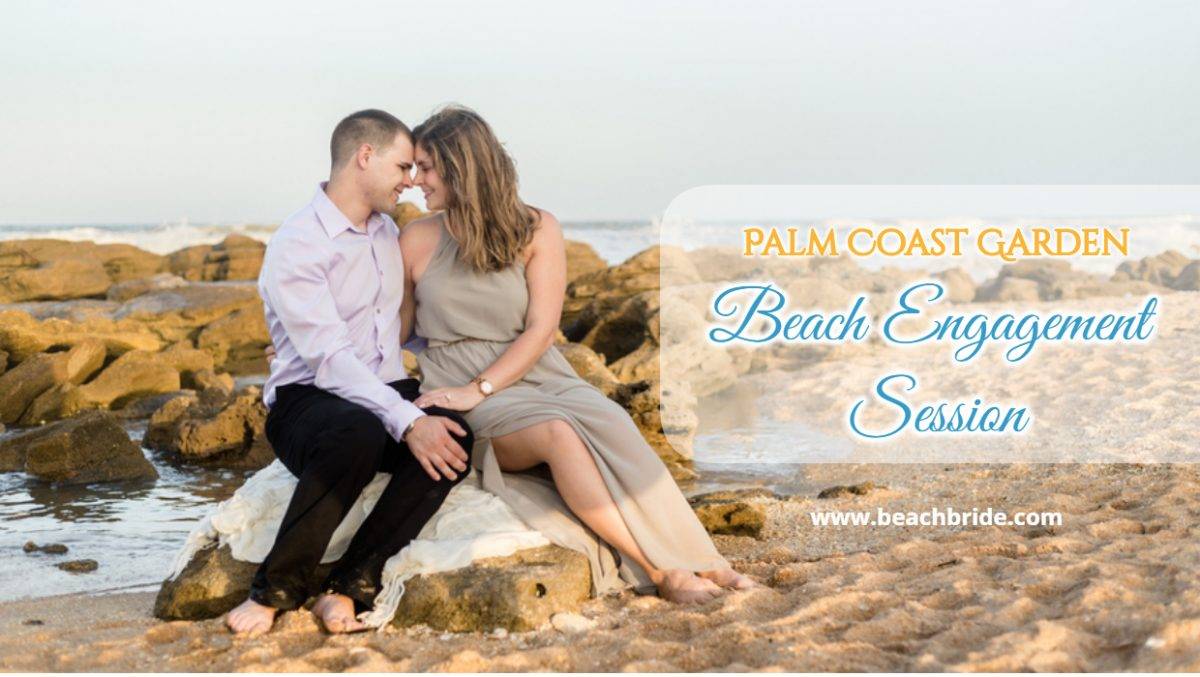 Palm Coast Garden Beach Engagement Session