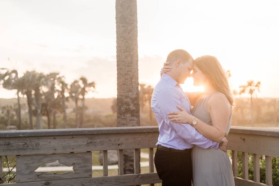 Palm Coast Garden Beach Engagement Session