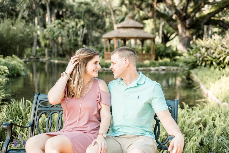 Palm Coast Garden Beach Engagement Session