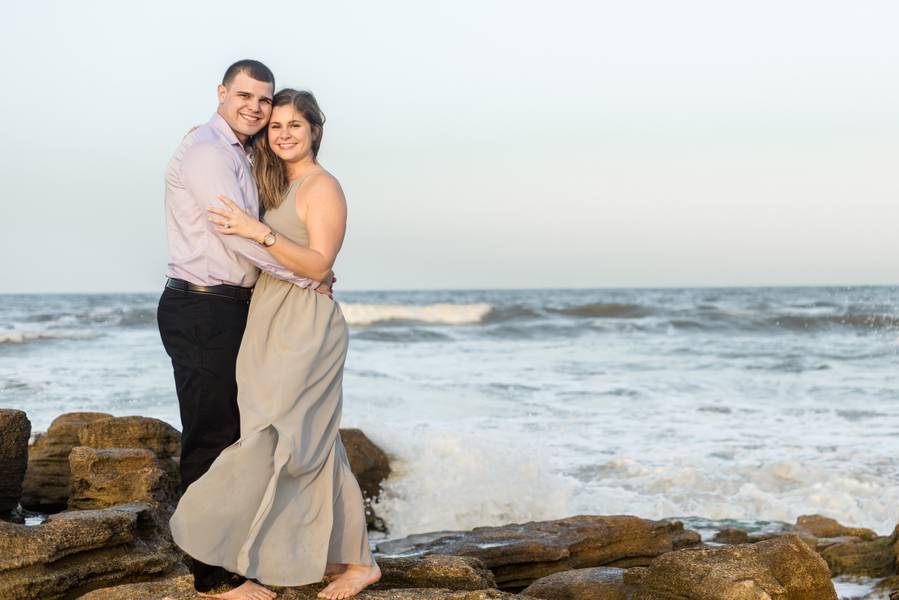 Palm Coast Garden Beach Engagement Session